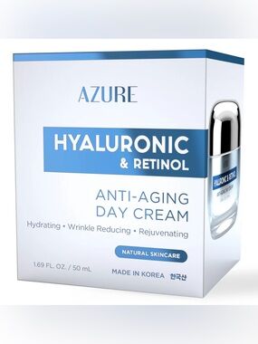 Azure Hyaluronic & Retinol Anti-Aging Day Cream 1.69 oz/50 ml Korean Moisturizer